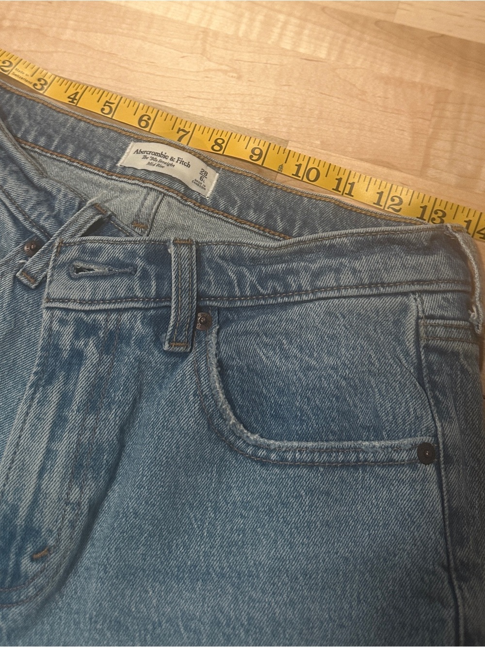 Abercrombie & Fitch Light Blue Straight Jeans - Picture 2 of 6